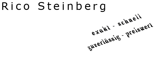 Rico Steinberg - exakt-schnell-zuverlässig-preiswert